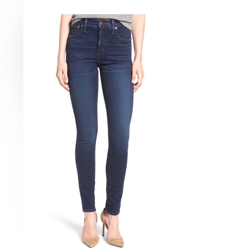 Madewell Dark Denim 10” High Rise Skinny Jeans